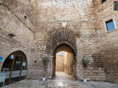 Attraverso un portale molto simile a quello d�ingresso caratterizzato per un bugnato di epoca rinascimentale...